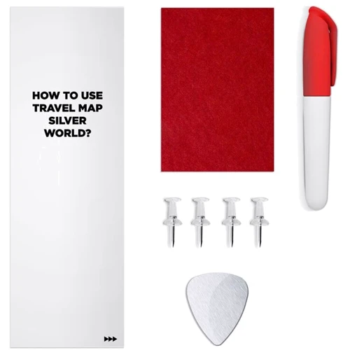 Скретч-карта мира Travel Map Silver World (Eng)