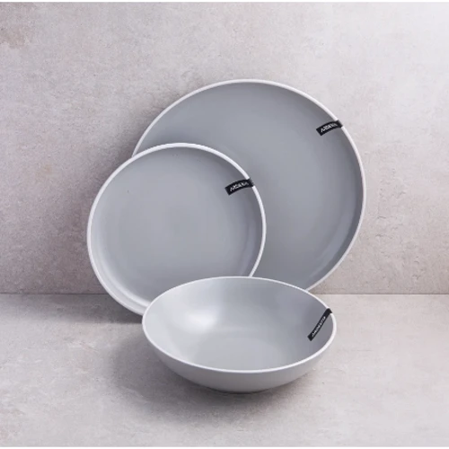 Столовый сервиз Ardesto Cremona Dusty grey 6 персон 18 предметов (AR29GRCT)