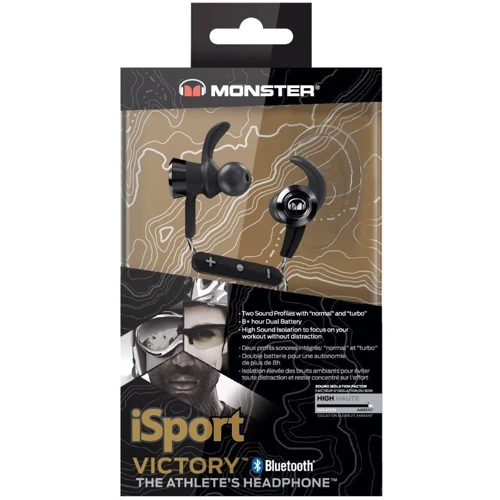 Наушники Monster iSport Victory In-Ear Wireless, Black (MNS-137085-00): Диапазон частот (Гц) 20 - 20 000