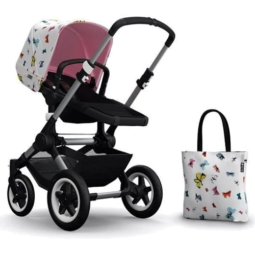 Универсальная коляска 2в1 Bugaboo BUFFALO Andy Warhol BUTTERFLIES-PINK: Количество блоков один