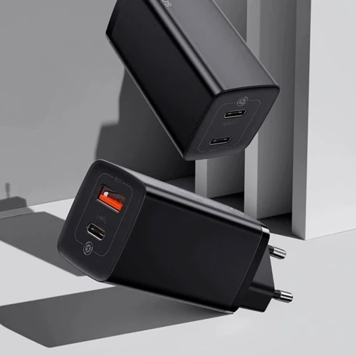 Зарядное устройство Baseus Wall Charger GaN2 2xUSB-C+USB 65W Black (CCGAN-B01) фото 8