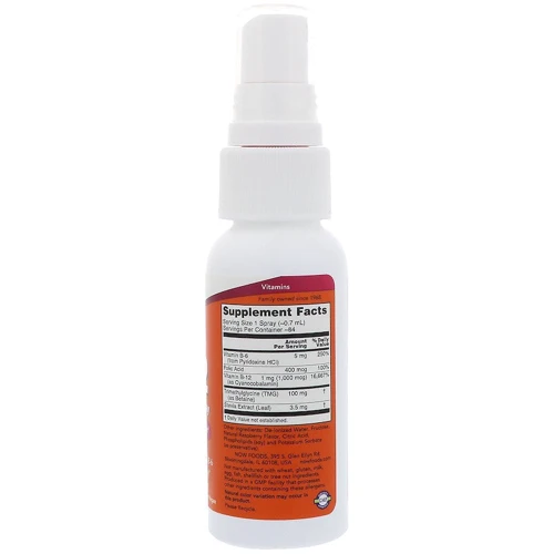 NOW Foods Vitamin B-12 LIPOSOMAL SPRAY 2 OZ Вітамін В12 ліпосомальний спрей: Тип вітамін B