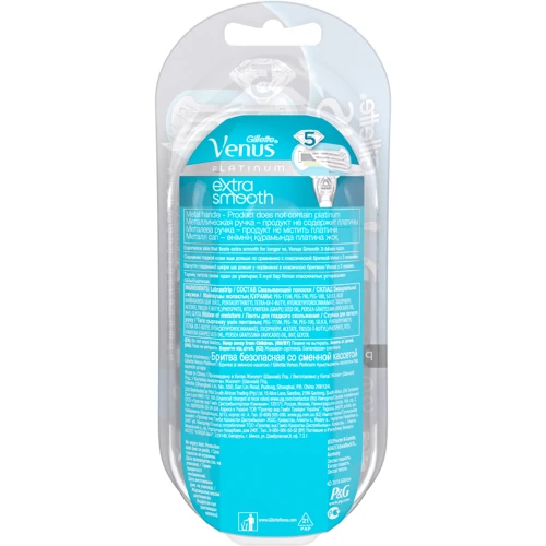 Gillette Venus Platinum Станок для бритья с 1 сменной кассетой: Тип станка Со сменными кассетами