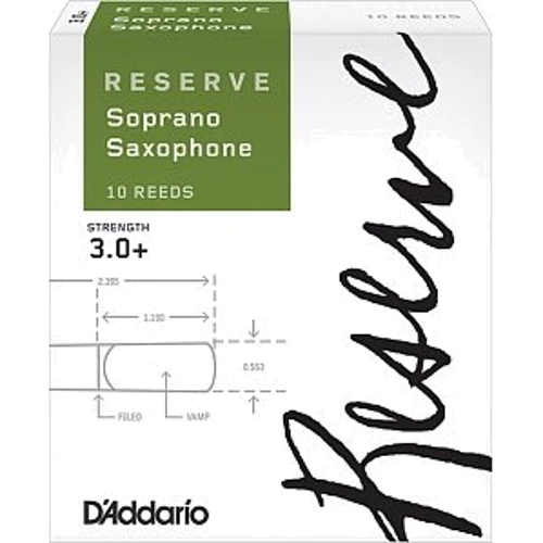 Тростини для сопрано саксофона D`ADDARIO DIR10305 Reserve - Soprano Sax # 3.0 + - 10 Box: Виробник D'addario