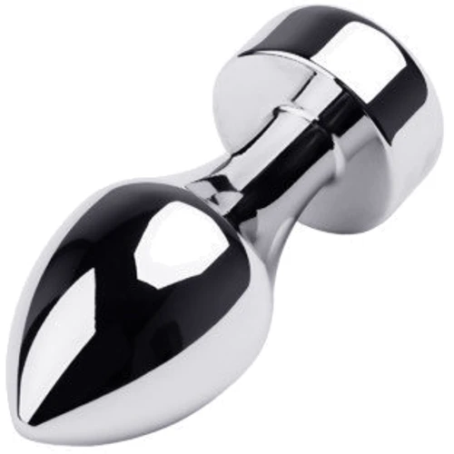 Анальная пробка Toyfa Metal Silver anal plug white gem