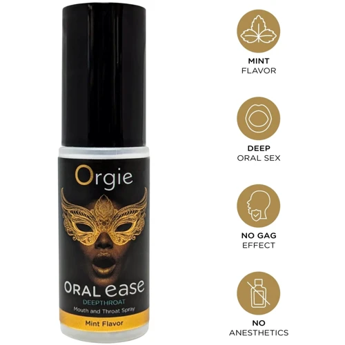 Спрей для глубокого минета Orgie Oral Ease Deepthroat (15 мл), мятный, без анестетиков