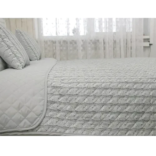 Комплект постельного белья Руно Grey Braid микрофайбер двуспальный (Р655.52_Grey Braid): Размер простыни, см 200x220