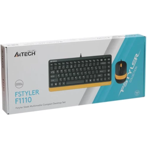 Комплект дротовий A4Tech Fstyler F1110 Bumblebee: інтерфейс підключення USB