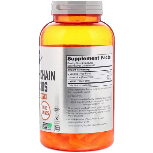 Now Foods Sports, Branched-Chain Amino Acids, 240 Capsules (NF0054)
