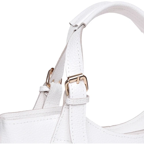 Женская сумка тоут Ricco Grande белая (1L848-white): Материал Натуральная кожа