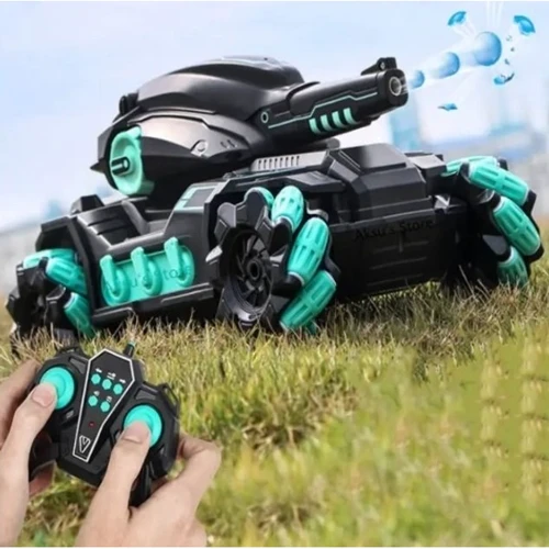Танк на радіокеруванні: стріляє орбізами, пульт управління та браслет, звук, світло (2 кольори) (HD 3988)