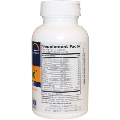 Enzymedica Digest Gold + Probiotics Энзимы и пробиотики 90 капсул: Тип Пищеварительные ферменты
