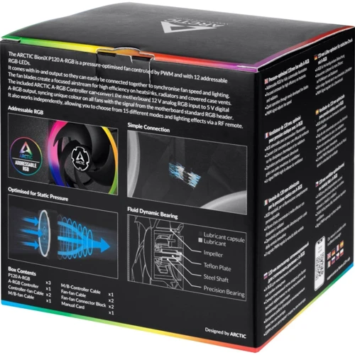 Кулер Arctic BioniX P120 A-RGB 3 Casefans + Controller (ACFAN00156A) фото 8