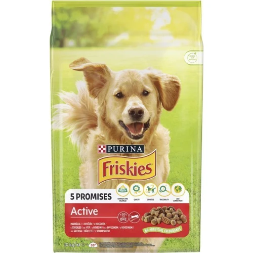 Сухий корм Friskies для дорослих активних собак із яловичиною 10 кг (7613031395484): Вік Взрослые