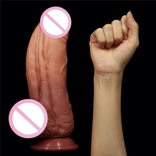 Фаллоимитатор LoveToy Dual-Layered Silicone Nature Cock 10" Brown