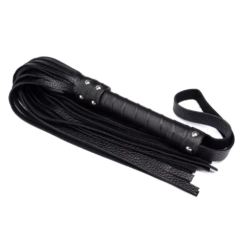 Флоггер из натуральной кожи Flirty Leather - Black, BG-00005