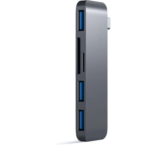 Адаптер Satechi Adapter Combo USB-C to micro SD+SD+3xUSB3.0 Space Grey (ST-TCUHM)