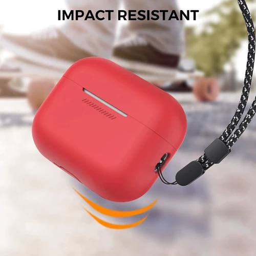 Чехол для наушников AhaStyle Silicone Case with strap Red (X003E41MYX) for Apple AirPods Pro 2 фото 4