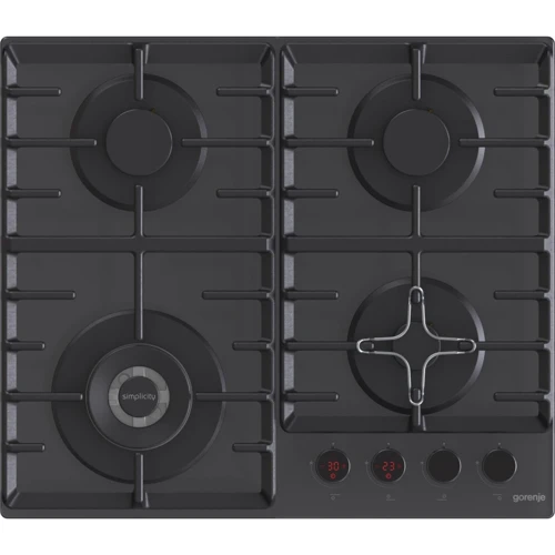 Варочная поверхность газовая Gorenje GKTW641SYB: Размеры для встраивания 56x49x10 см