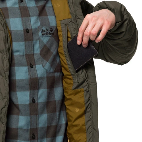 Пуховик Jack Wolfskin Fairmont Men 1203591-4144 46 сіро-зелений зимовий з капюшоном: Тип застібки На блискавці