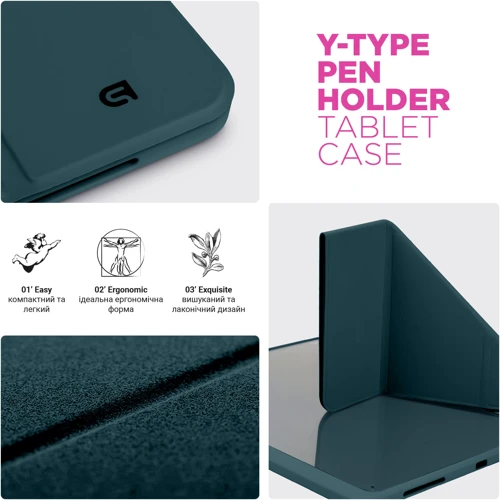 Аксесуар для iPad ArmorStandard Y-type Case з Pencil Holder Pine Green для iPad Pro 13 2024 M4 (ARM77738) фото 6