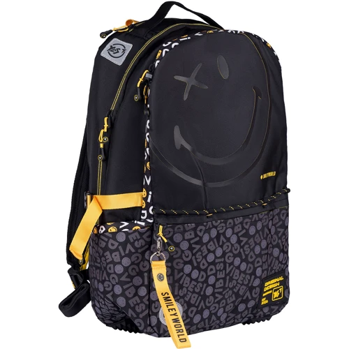 Рюкзак YES T-124 Smiley World.Black&Yellow, черный (557870)