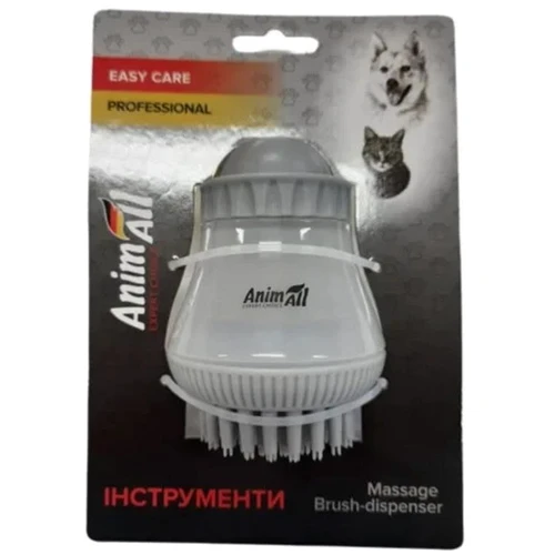 

Массажная щетка AnimAll MR8704 с дозатором серая