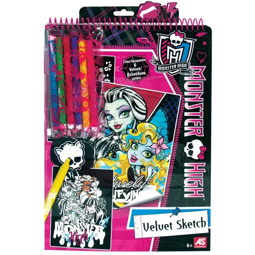 Набор для творчества Mattel, Monster High с бархатной раскраской (1023-59890): Производитель Mattel