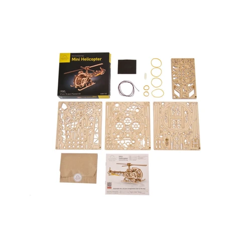 Механический 3D пазл UGEARS Мини вертолет (New Model) (70225)