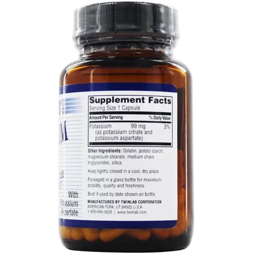 Twinlab Potassium Caps 99 mg Калий 90 капсул: Тип Калий