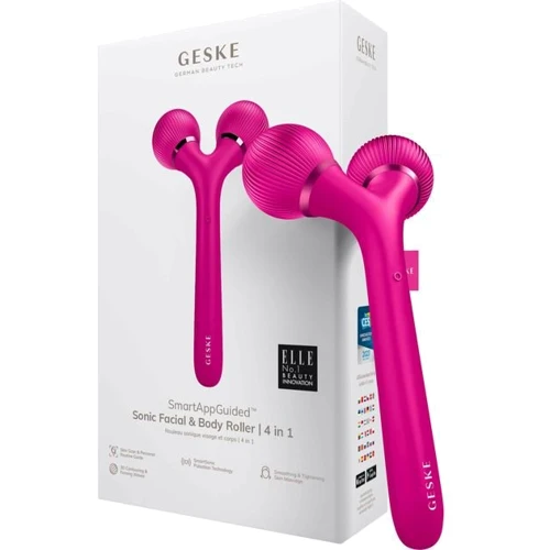 

Звуковой ролик для лица и тела Geske Sonic Facial & Body Roller 4 в 1 Magenta (GK000041MG01)