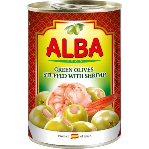 Оливки Alba Food фаршированные креветкой 300 мл (8435761500308)
