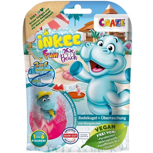 Ароматная бомбочка для ванны с игрушкой Inkee - Бегемотики (43417)