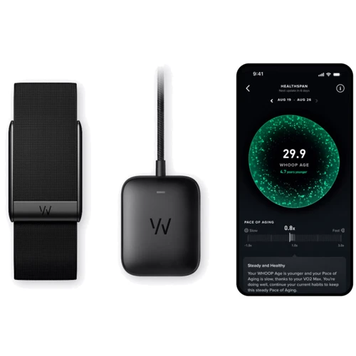 Фітнес-браслет WHOOP 5.0 One Jet Black CoreKnit - 12-Month Membership (973-003-000)