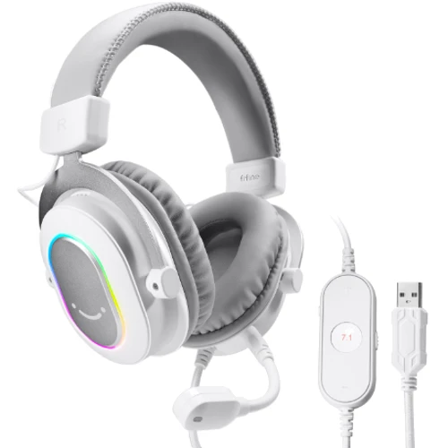 Наушники Fifine RGB H6W White: Тип конструкции полноразмерные