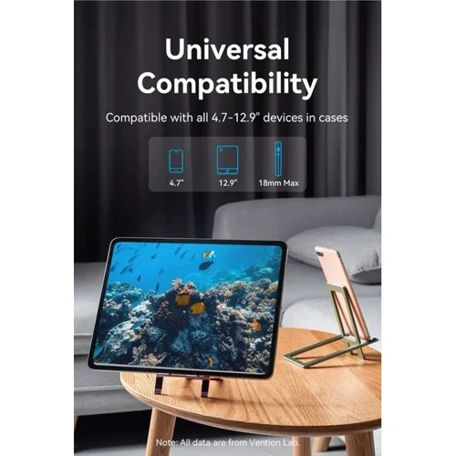 Держатель Vention Desk Holder KCZH0 Gray for Tablets and Smartphones from 4.7'' to 12.9'': Тип настольный