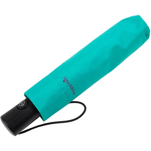 Зонт женский автомат Happy Rain бирюзовый (U46850-8): Фасон Складной (3 сложения)