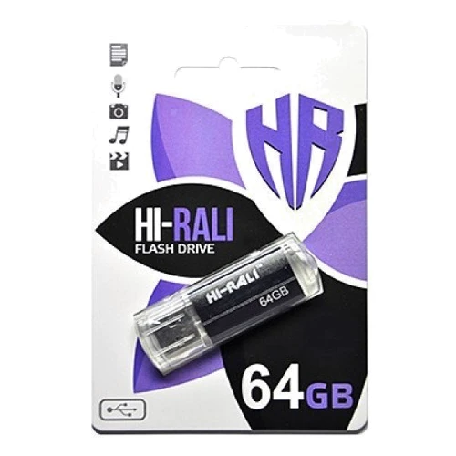 USB-флешка Hi-Rali 64GB Corsair Series Black USB 2.0 (HI-64GBCORBK): Стандарт USB USB 2.0