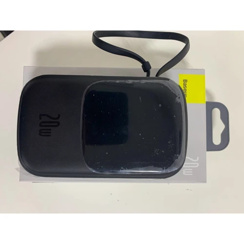 Baseus Power Bank 20000mAh with Lightning Cable Q Pow Display 20W Black (PPQD-H01) (Внешние аккумуляторы)(78753582) Stylus approved: Причина уценки Мелкие царапины по корпусу, не работает встроенный Lightning Cable