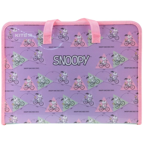 Папка-портфель на блискавці Kite Snoopy 1 відділення A4 (sn22-202): Формат A4