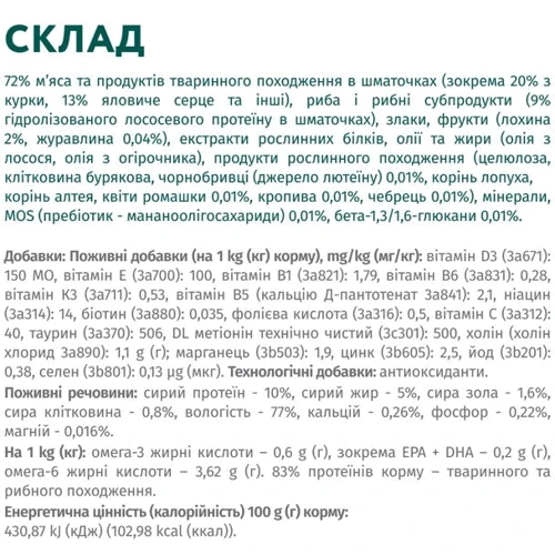 Влажный корм для собак Optimeal с лососем и голубикой в соусе 12х100 г (4820215369725): Порода Все породы