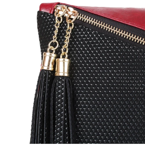 Жіноча сумка-пошет Laskara червона (LK10202-black-red): Країна виробник Чехія