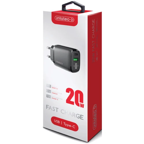 Зарядний пристрій Intaleo Wall Charger USB+USB-C 20W Black (TCGQPD220): Особливості USB-C, Быстрая зарядка