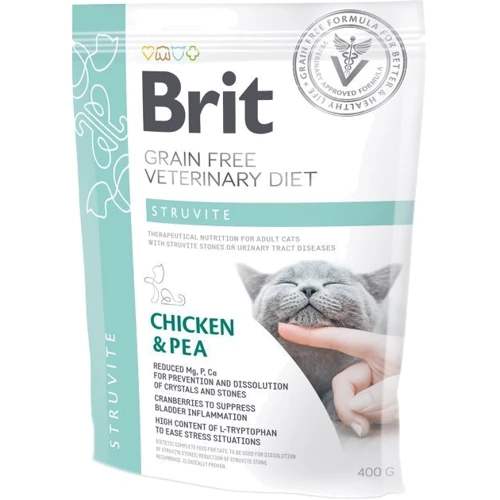 Сухой корм Brit GF Veterinary Diets Cat Struvite 400 g для кошек при струвитном типе МКБ (8595602528288)