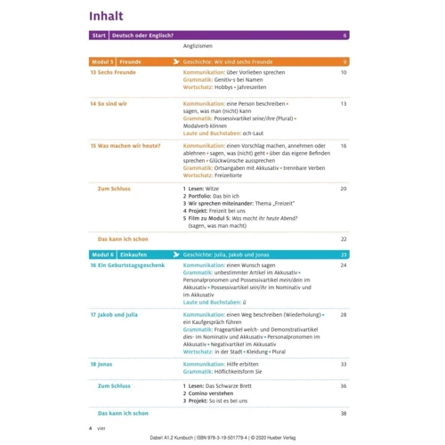 Dabei! A1.2: Kursbuch: ISBN 9783195017794