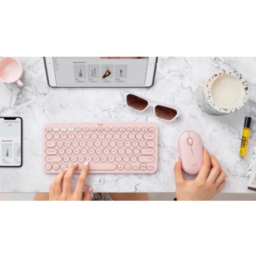 Клавіатура Logitech K380 для Mac Pink (920-010406): Тип клавіш мембранный