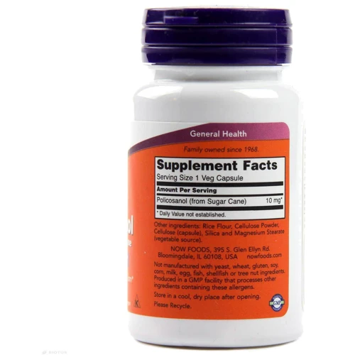 NOW Foods Policosanol 10 mg 90 caps: Тип Пищеварительные ферменты
