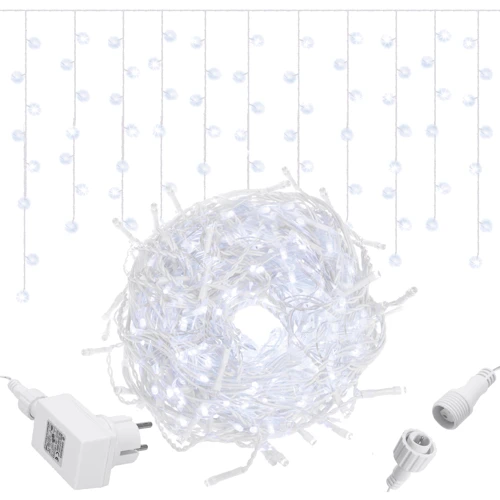 Гирлянда Springos бахрома уличная 20 м 500 LED Flash холодный белый (CL0516) фото 8