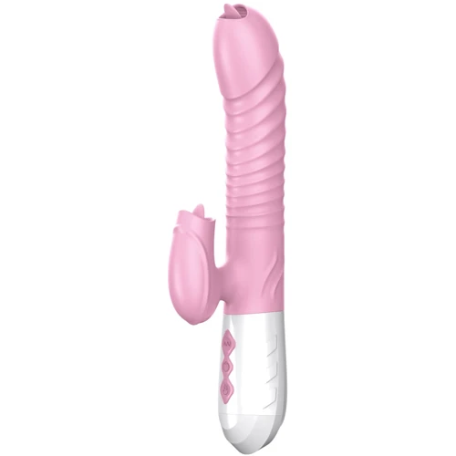 Вибратор BOSS FoxShow Silicone Heating and Thrusting Vibrator Pink