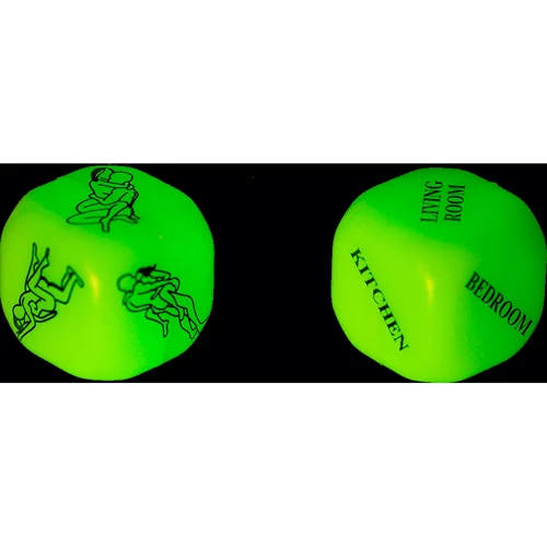 Неонові кубики Sex Dice Kamasutra Neon, 2 шт.